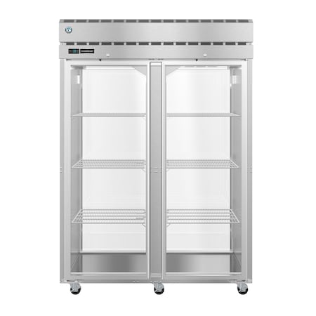 Hoshizaki Refrigerator, Two Section Pass Thru Upright, Full Glass Doors with Lock PT2A-FG-FG